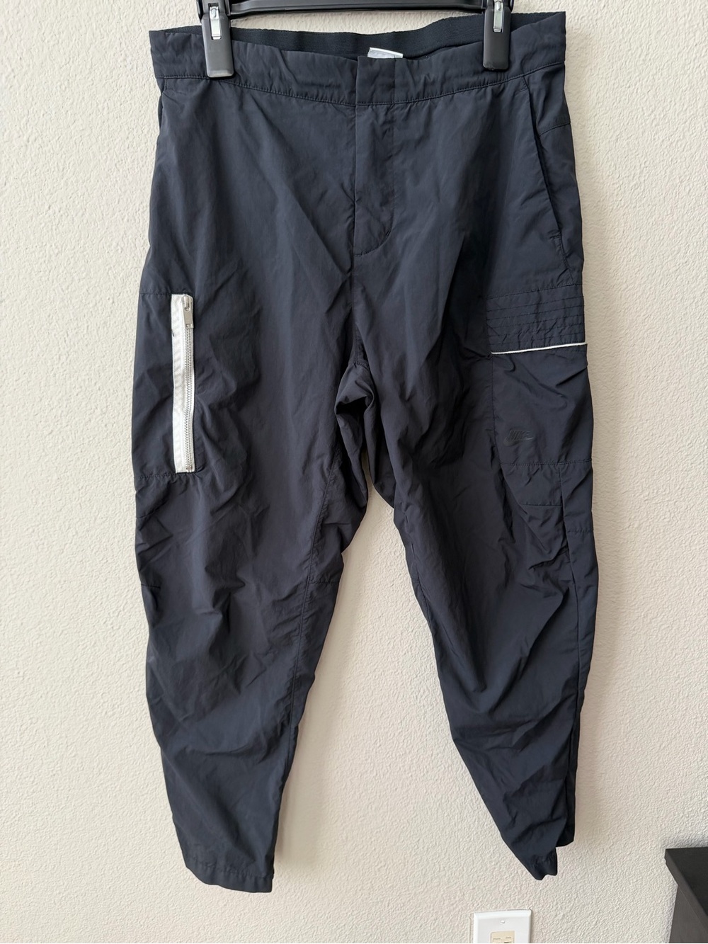 Nike Black Cargo Jogger Pants with Reflective Zip